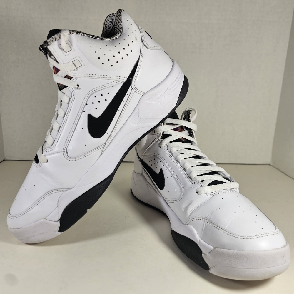 Nike Air Flight Lite Mid Shoes Mens Size 9 White Basketball Sneakers DJ2518-100